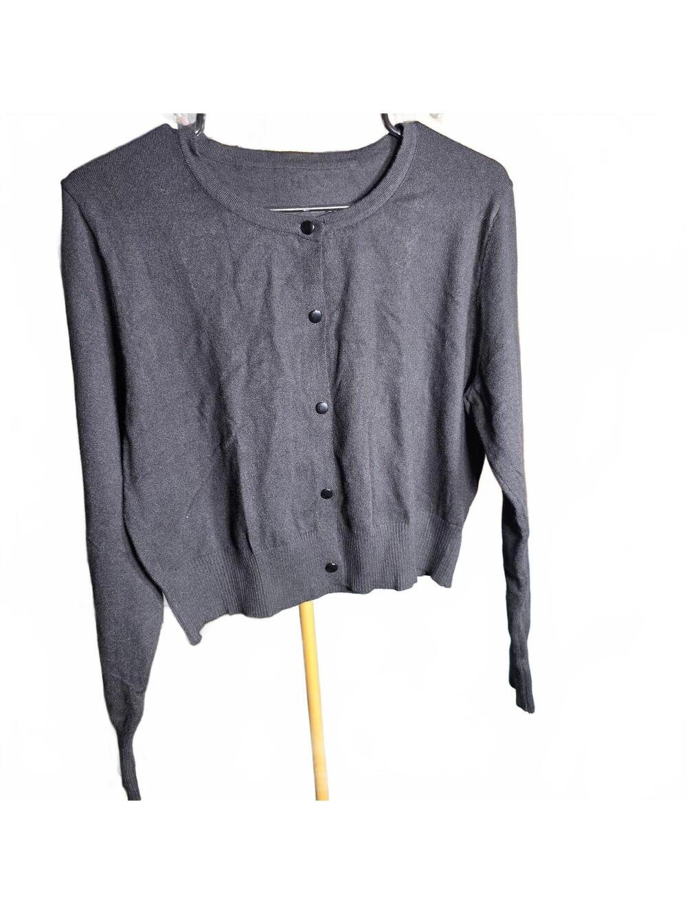 Black cardigan sweater